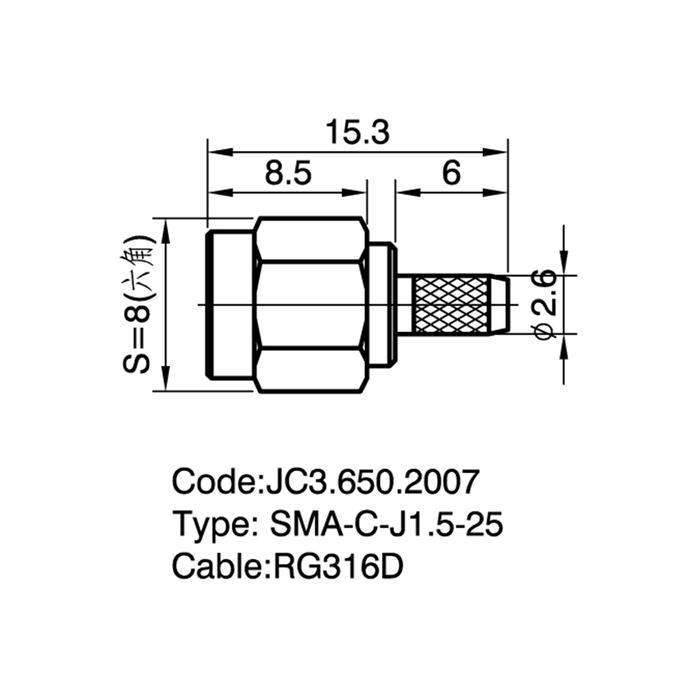 650.2007 SMA-C-J1.5-25