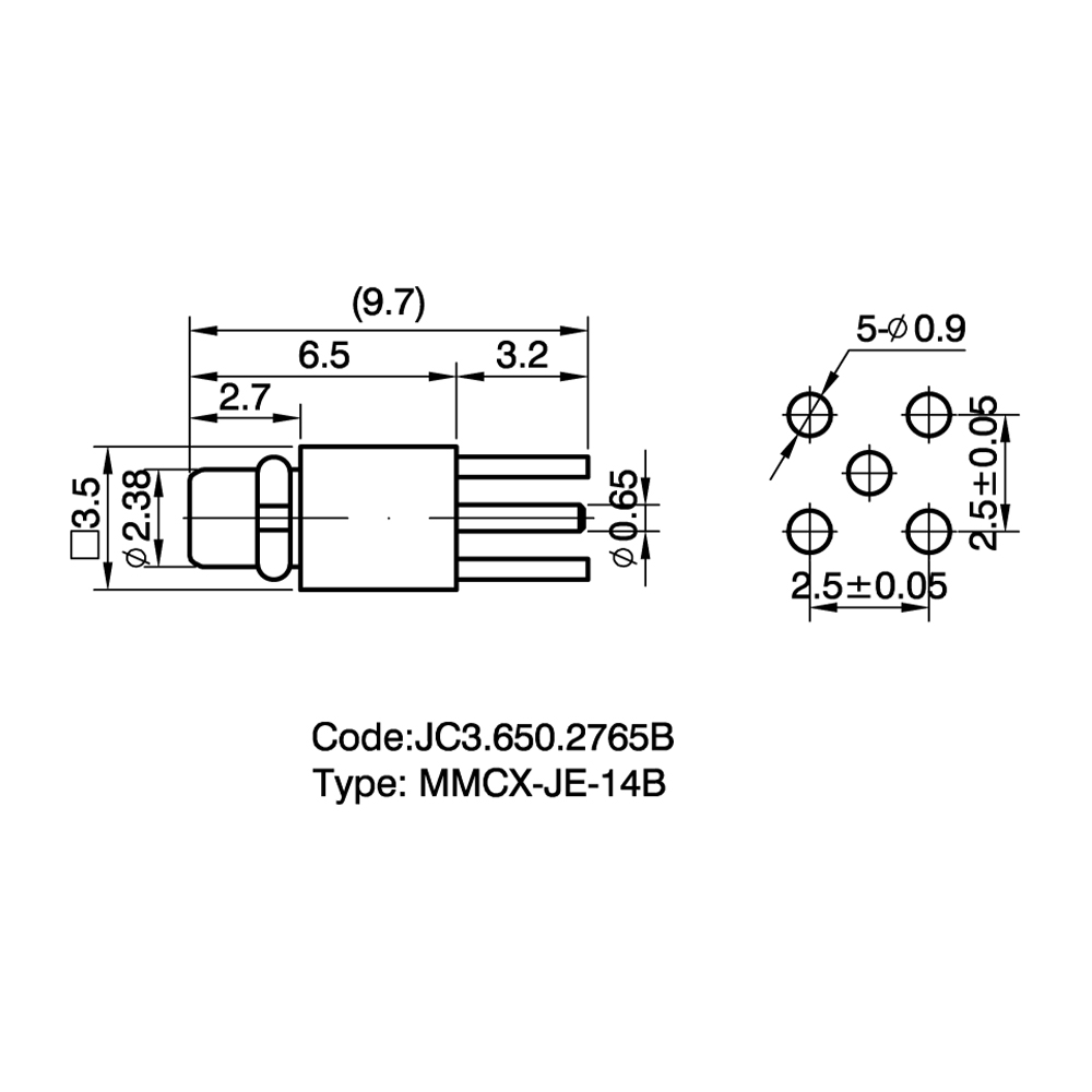 JC3.650.2765B MMCX-JE-14B