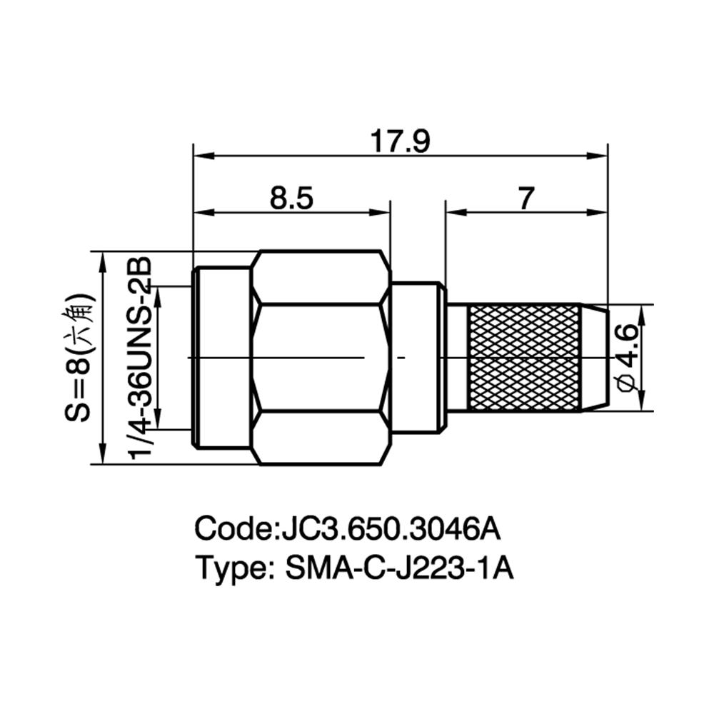650.3046 SMA-C-J223-1A