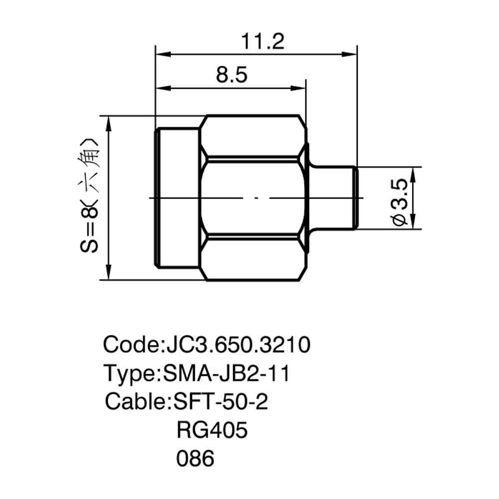 JC3.650.3210 SMA-JB2-11