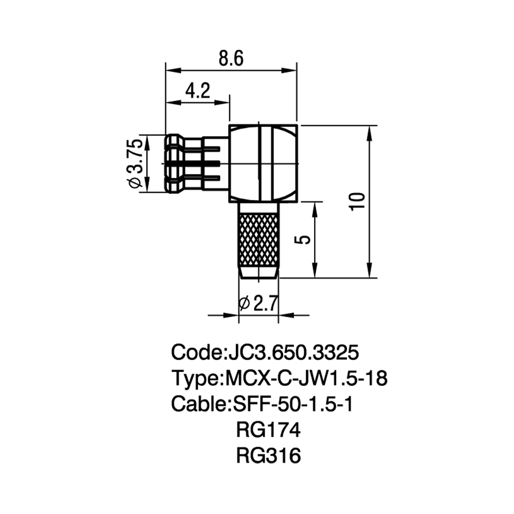 JC3.650.3325 MCX-C-JW1.5-18