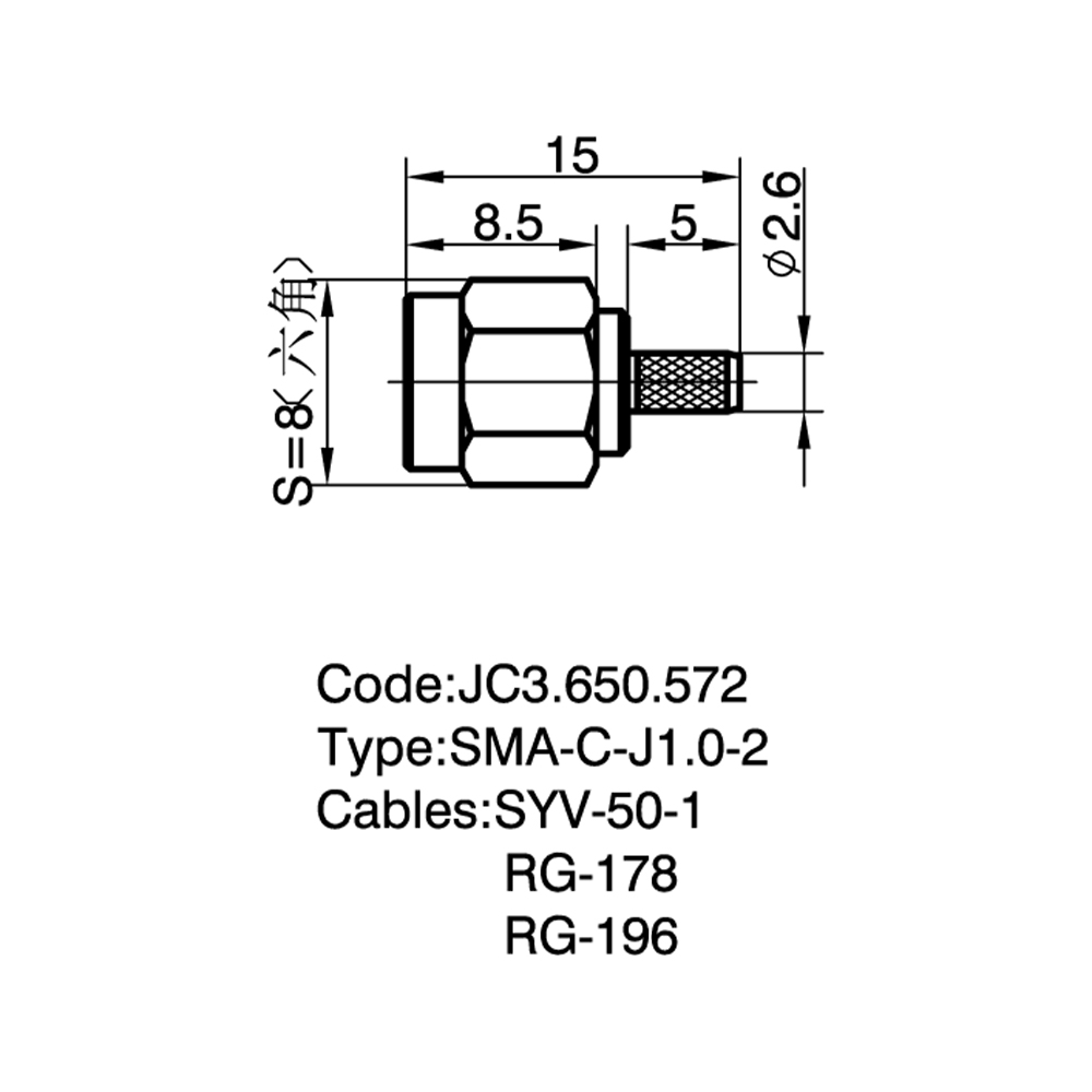JC3.650.572 SMA-C-J1.0-2