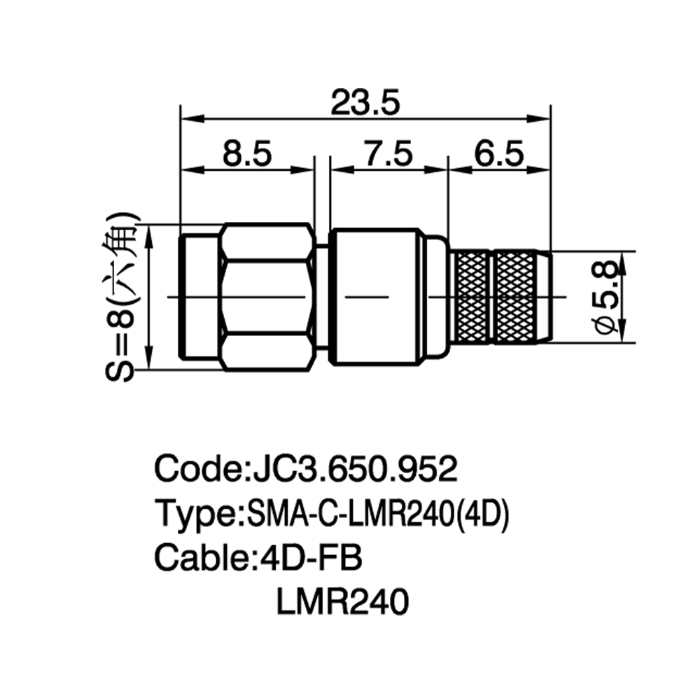 JC3.650.952 SMA-C-JLMR240(4D）