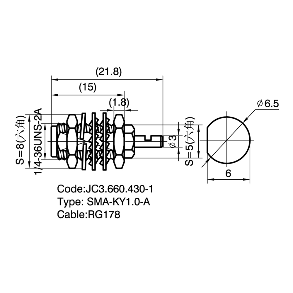 JC3.660.430-1 SMA-KY1.0-A