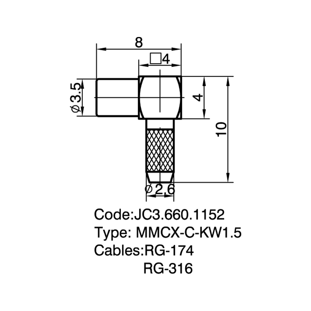 JC3.660.1152 MMCX-C-KW1.5