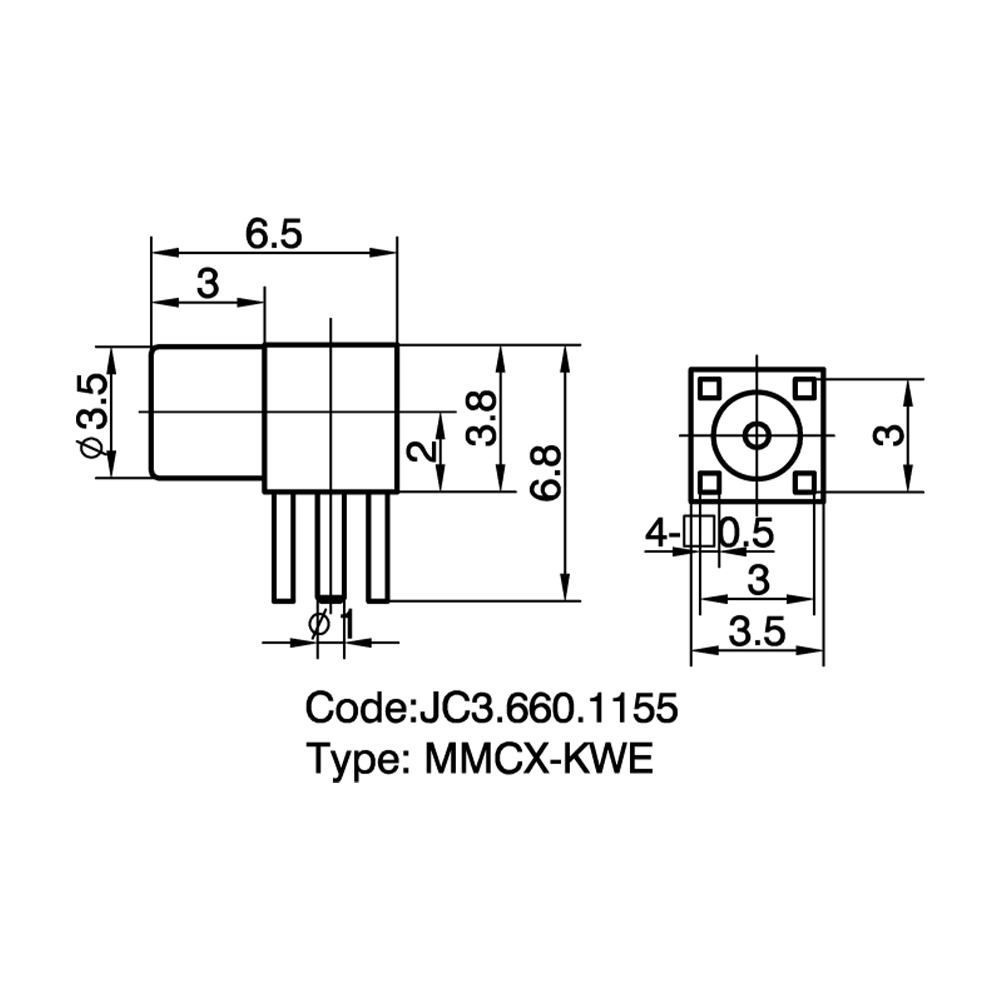 JC3.660.1155 MMCX-KWE