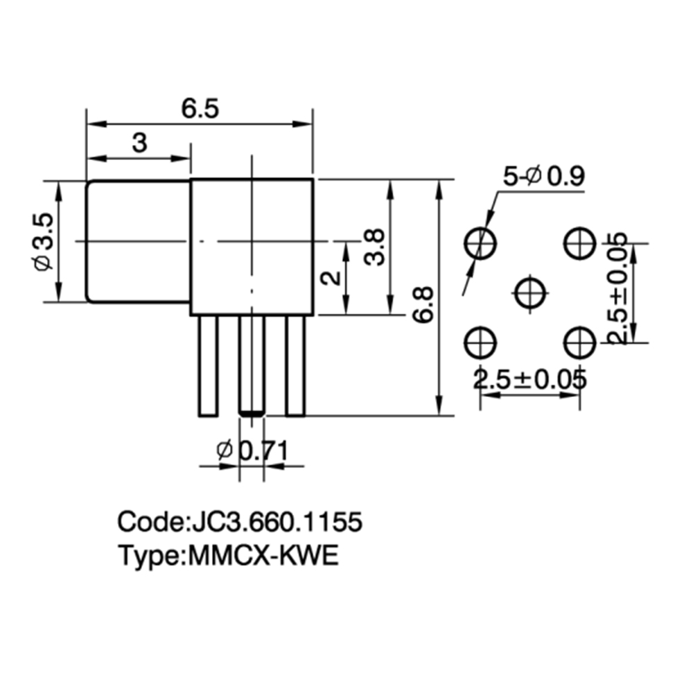 JC3.660.1155 MMCX-KWE
