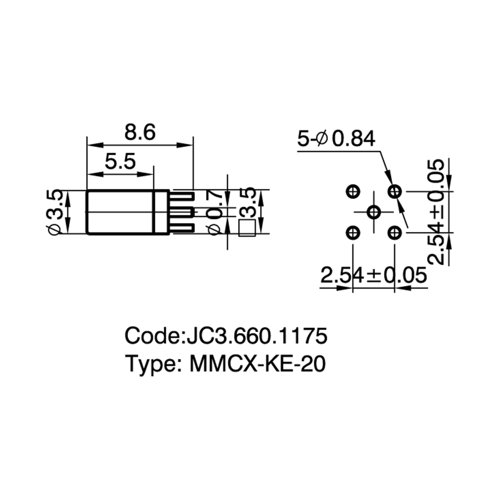 JC3.660.1175 MMCX-KE-20