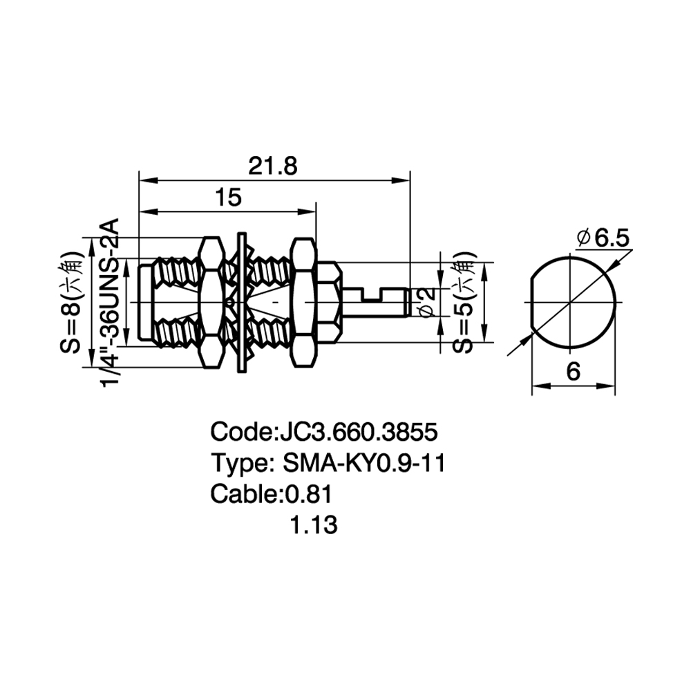 JC3.660.3855 SMA-KY0.9-11