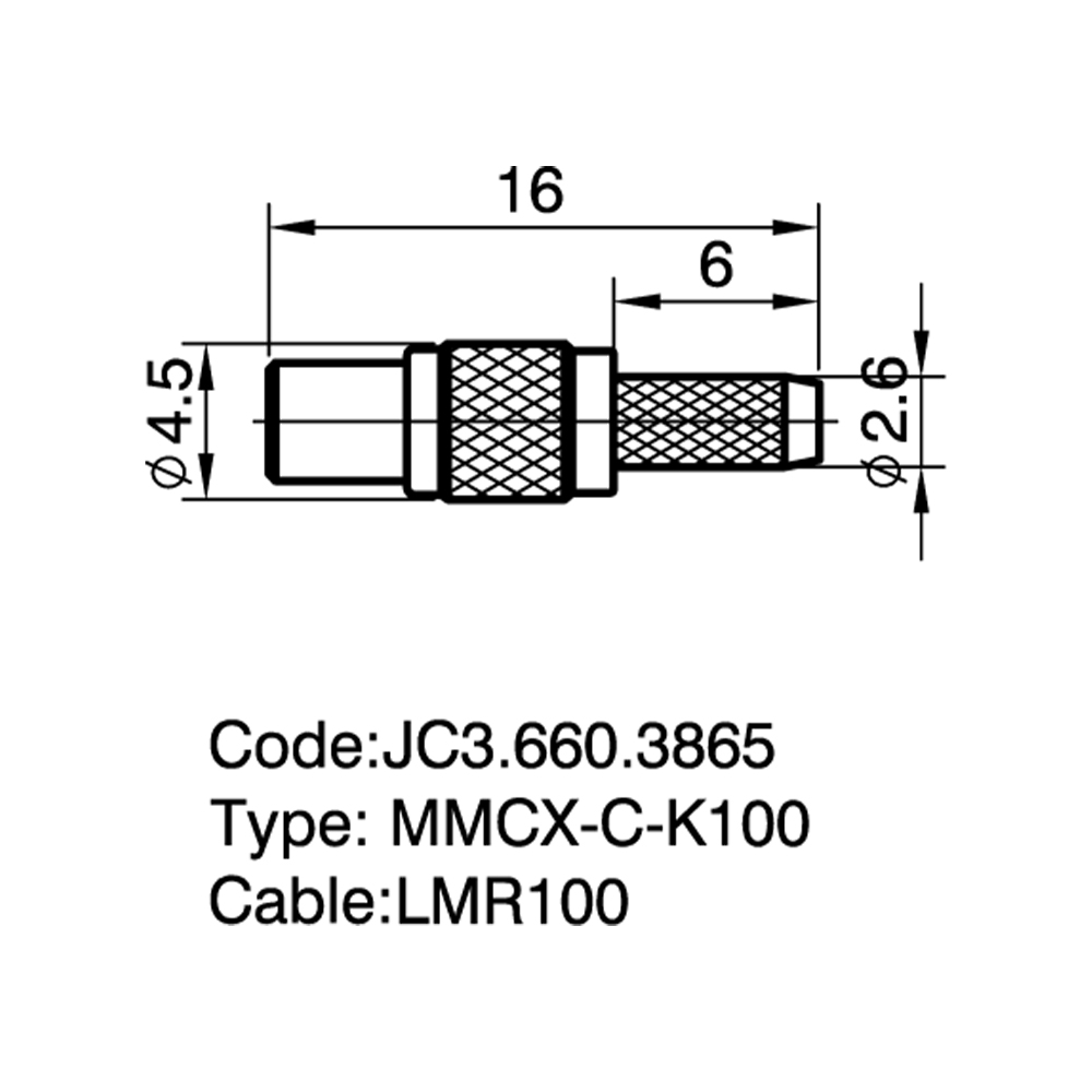 JC3.660.3865 MMCX-C-K100