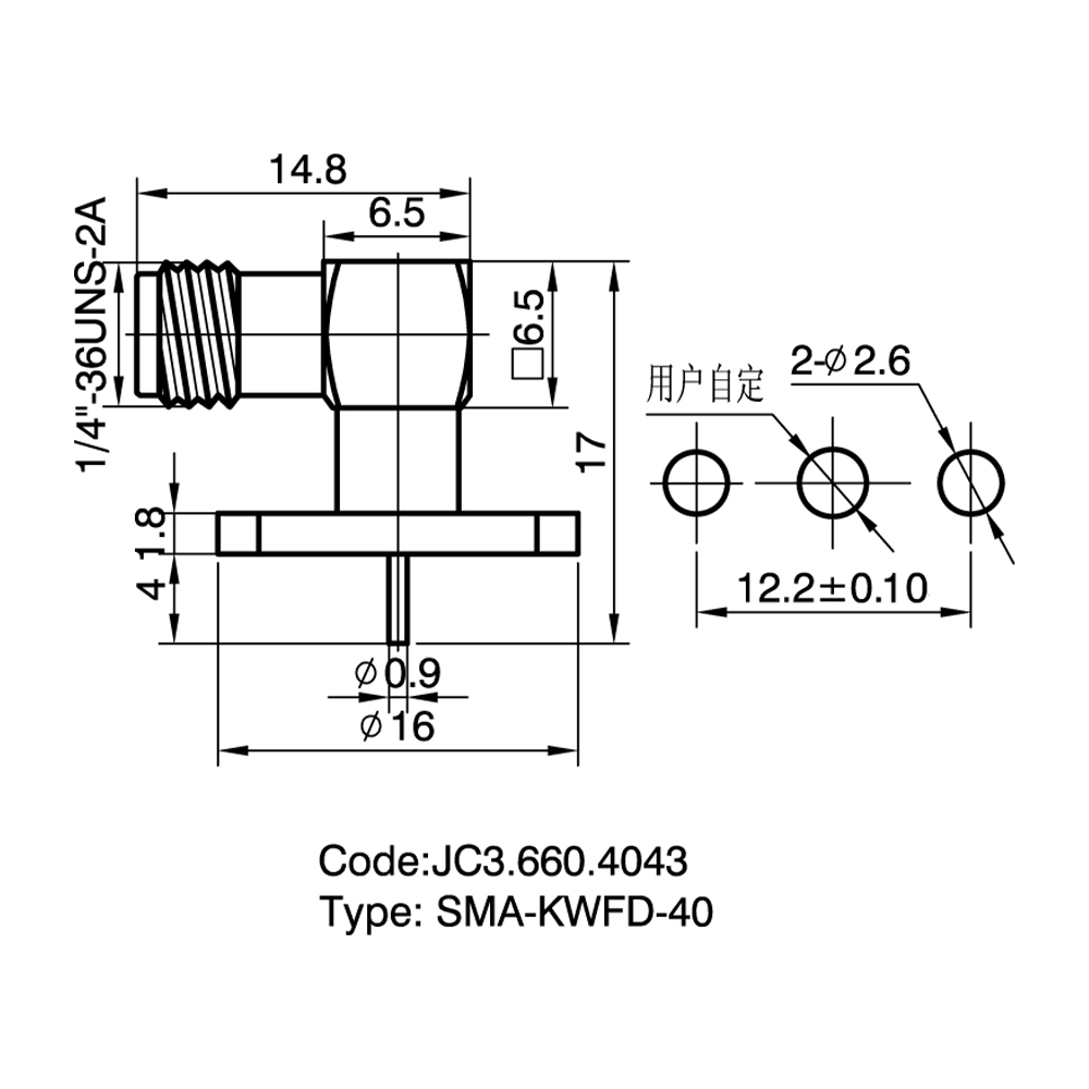 JC3.660.4043 SMA-KWFD-40