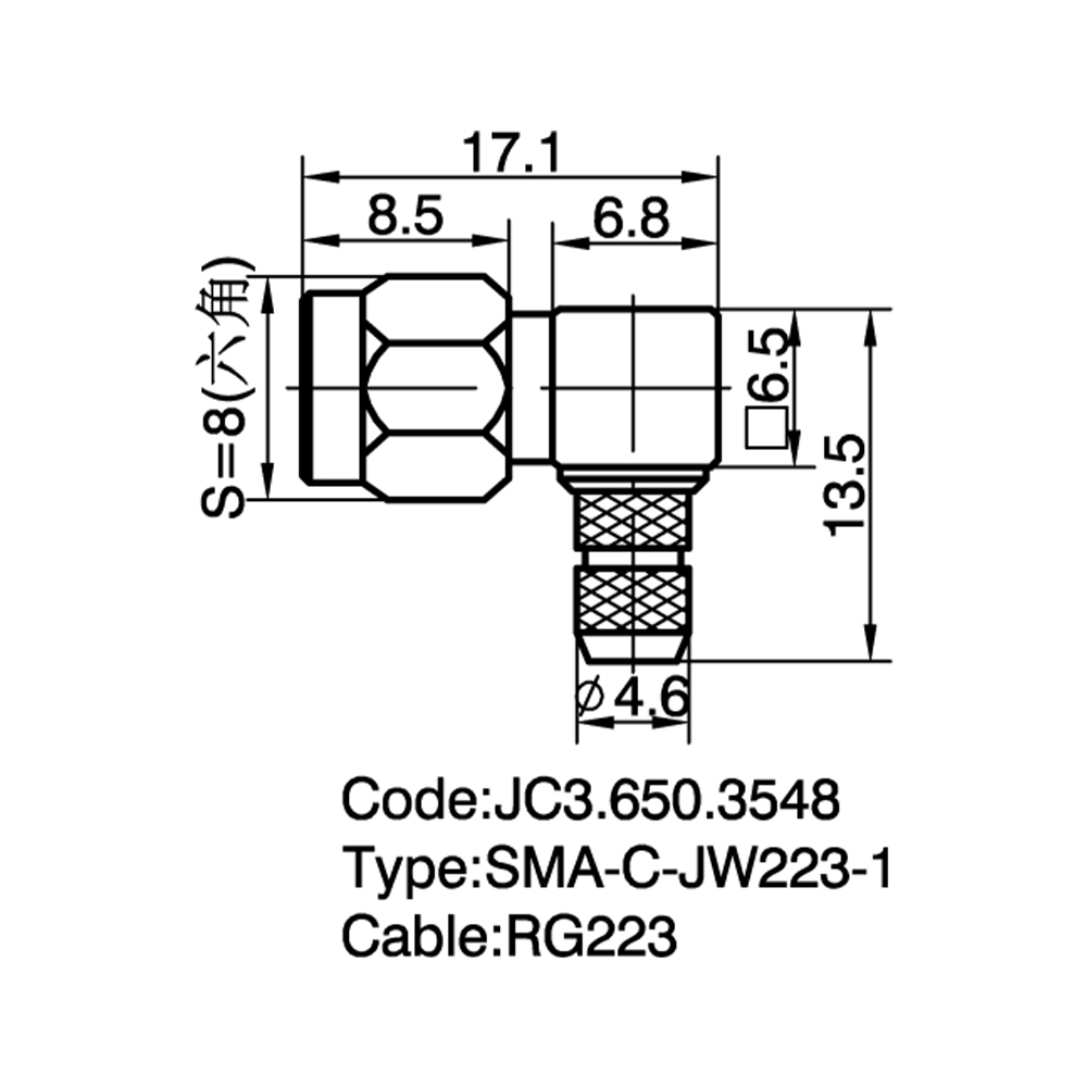 JC3.650.3548 SMA-C-JW223-1