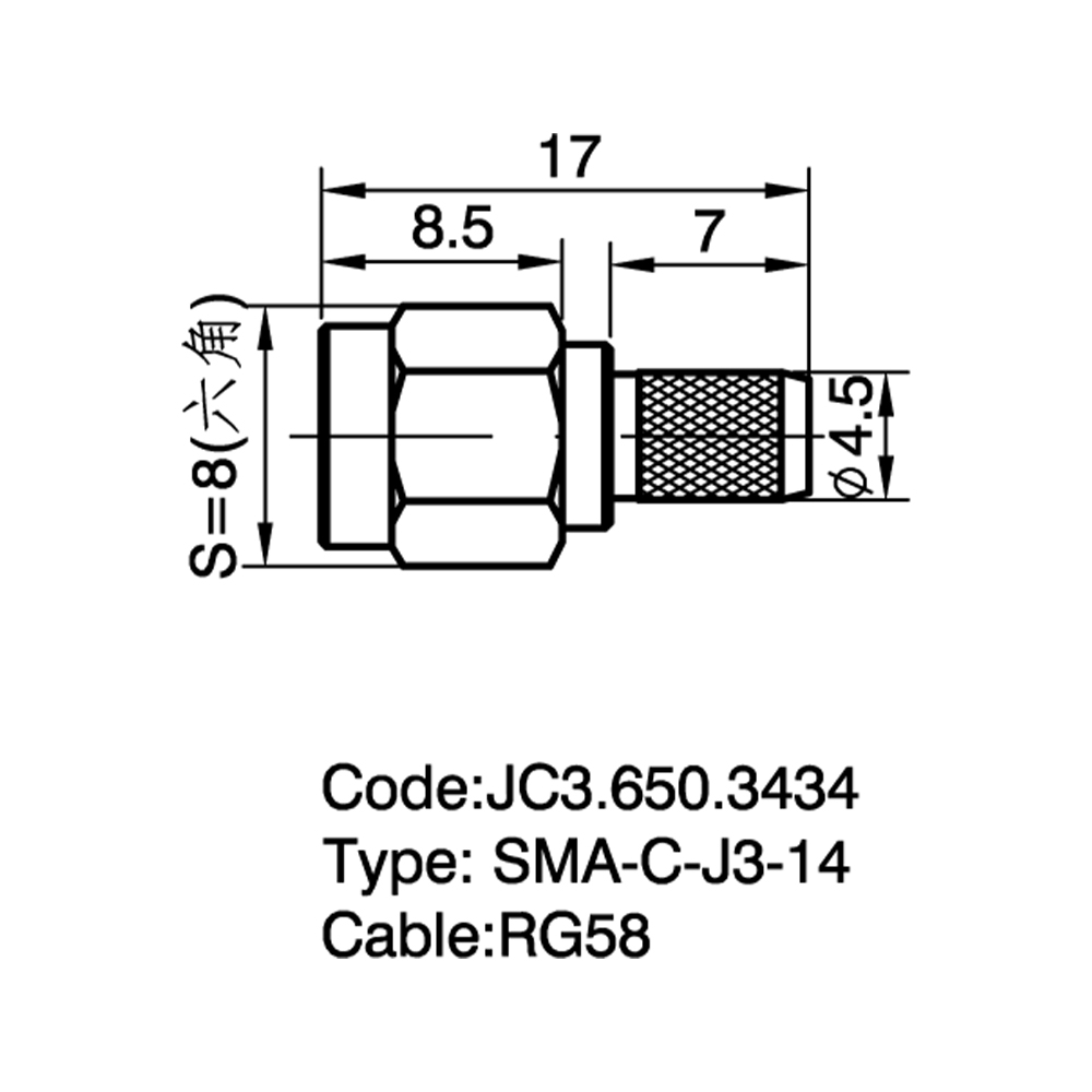 JC3.650.3434 SMA-C-J3.14
