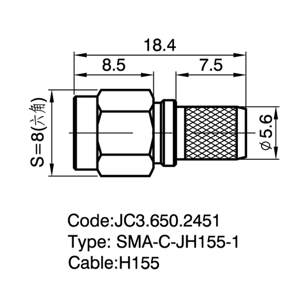 JC3.650.2451 SMA-C-JH155-1