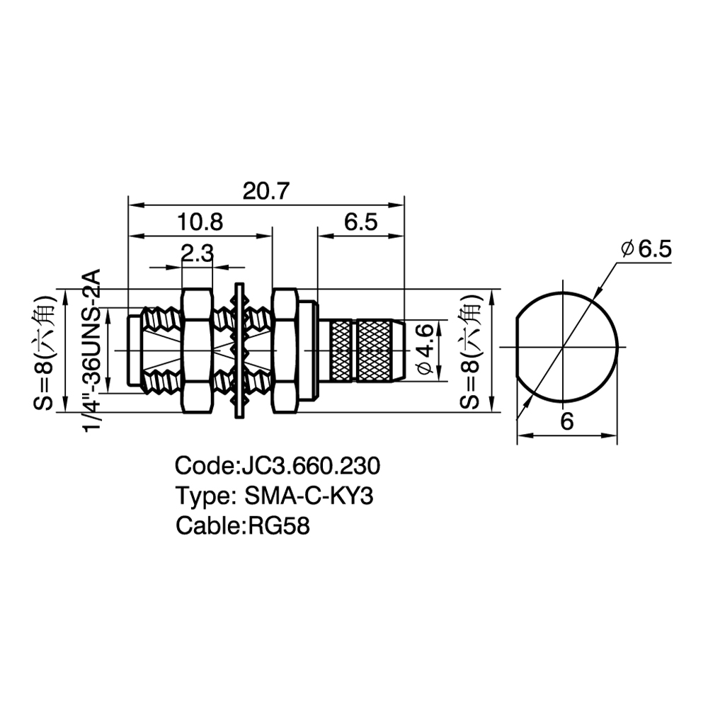 JC3.660.230 SMA-C-KY3