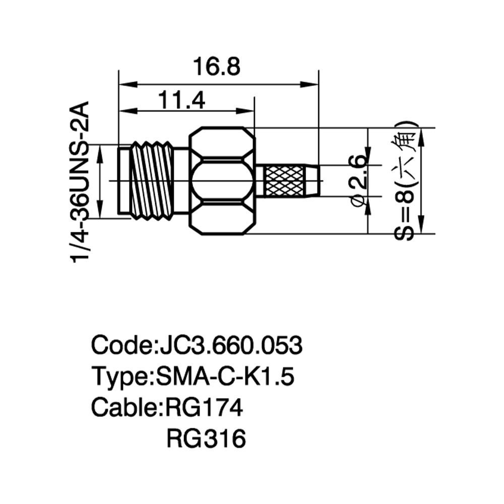 JC3.660.053 SMA-C-K1.5