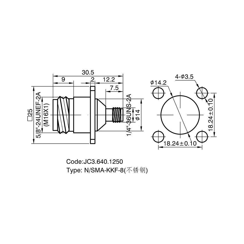 640.1250 N-SMA-KKF-8